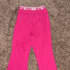 long flare pink sweatpants
